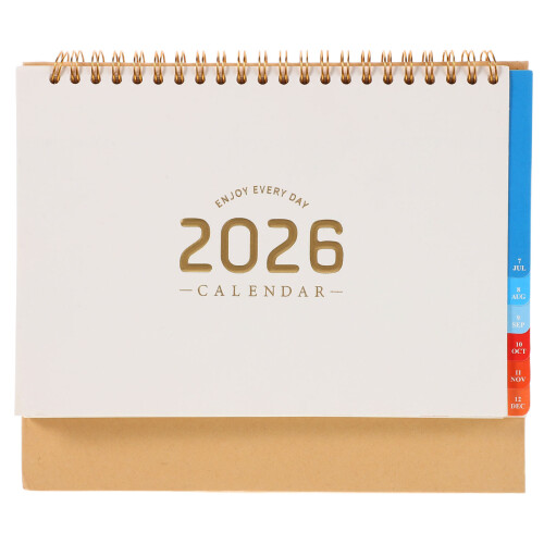 3Stk Monatskalender 2026 Stehender Organizer Hellgelb