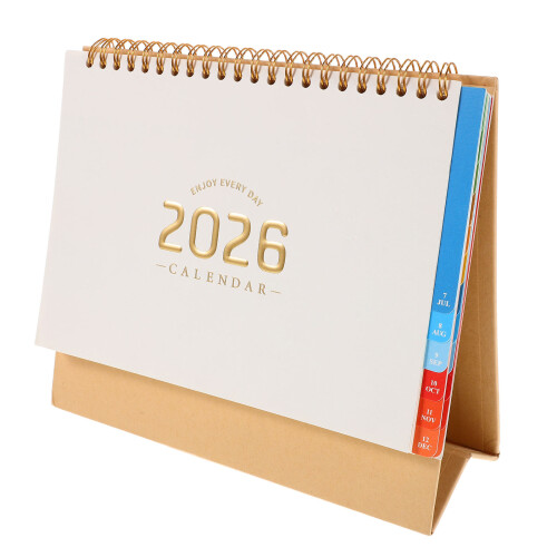 3Stk Monatskalender 2026 Stehender Organizer Hellgelb 1