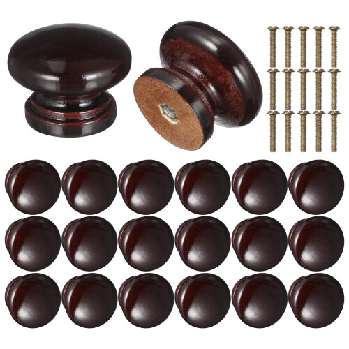100Ud Pomos Redondos De Madera Para Cocina Y