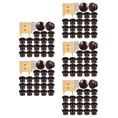 100Ud Pomos Redondos De Madera Para Cocina Y 2