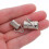 4Stk Gitarren Strap Locks Metall Silber Strap Button Set 4