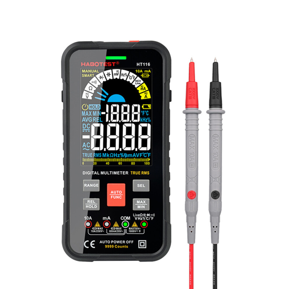 True Rms Digital Multimeter, Accurate Measurements For Voltage Current Resistance, Complete With Non-Contact Voltage Testing And Robust Convenience 9004841598710