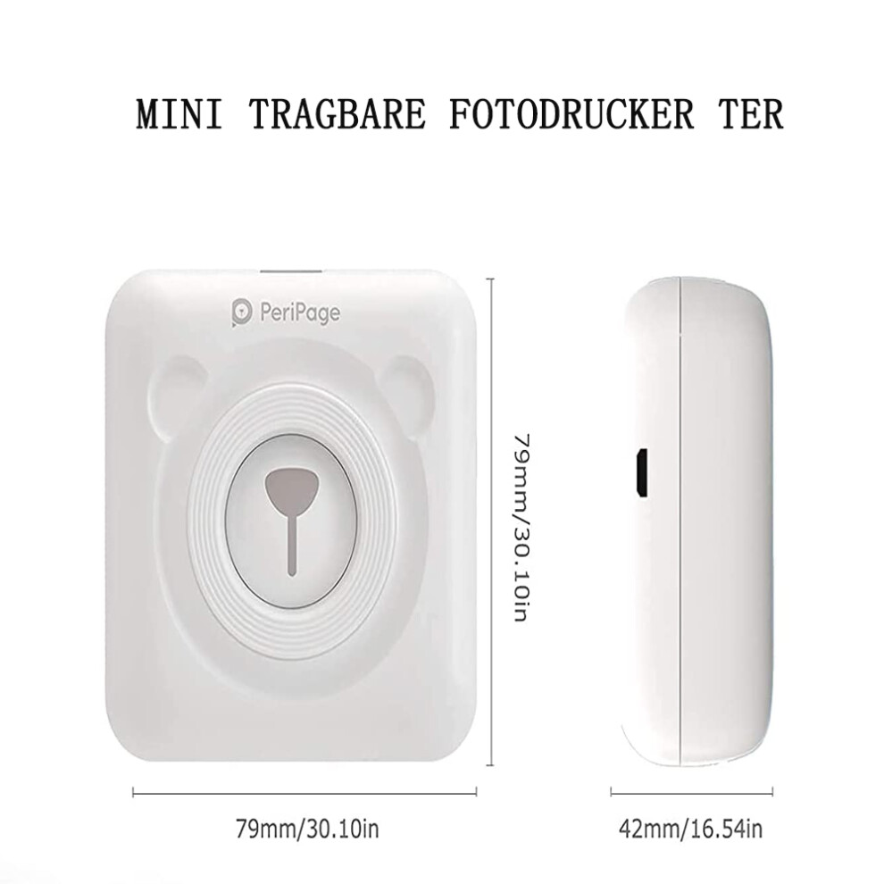 Stylish Mini Printer, Fashionable Inkless Printing Solution For On-The-Go Printing Needs, Pocket Printer With High Resolution For Smartphones 9169997030108