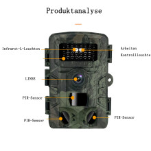 Wildcamera, een innovatief hulpmiddel voor bewaking buitenshuis, geschikt voor het observeren van wild en de natuur, met geavanceerde