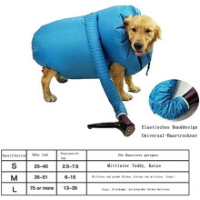 Saco portátil de secagem rápida para cães e gatos, fácil de usar, com abertura superior flexível e design de circulação de ar, ideal para