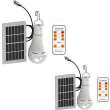 Ampoules solaires écologiques, lanterne LED portable et rechargeable pour le camping et l'éclairage d'urgence en cas d'ouragan, avec crochet en