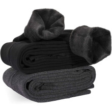 Varme vinterleggings til kvinder, højtaljede termiske tights med mavekontrol, elastisk fleeceforet blødt stof, 4-vejs stretch, ikke-gennemsigtige