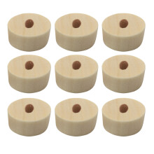 40Stk Beige Holzräder DIY Autospielzeug Zubehör Für Bastelprojekte