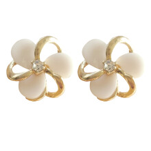 2Paare Resin Earbob Khaki Design Leichter Ohrschmuck