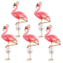 10Stk DIY Anhänger Rosa Flamingo Schlüsselanhänger Schmuck
