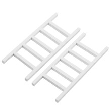 6Stk Mini Holzleiter Weiß Puppenhaus Möbel 1:12 Deko Accessoire