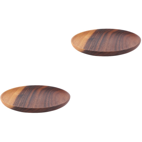 2Stk Holz Essensplatte Für Und Café 2