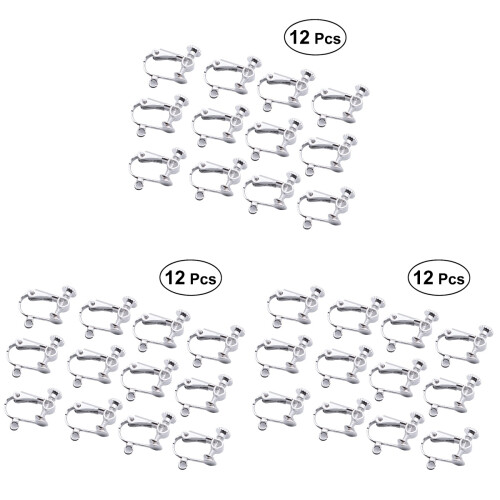 36Stk Ohrclips Silber Leicht Open Non-Pierced Schmuck 1