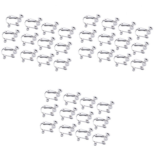 36Stk Ohrclips Silber Leicht Open Non-Pierced Schmuck 2