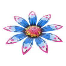 4Stk Blaue Metall Wandkunst Aus Blumen Für Wohnzimmer
