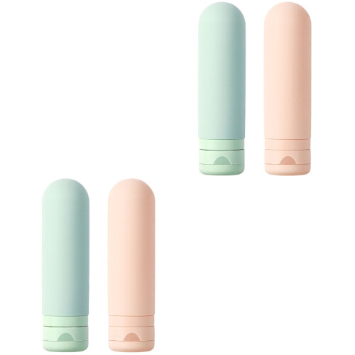 4Stk Portables Flaschen Set, Silikon, Einfach Zu Befüllen, Bunt 2