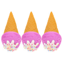 6Pcs PVC Fake Ice Cream Cone Models Rosy Decor Props