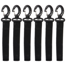 42Pcs Boat Paddle Safety Leash Elastic Nylon Rope Black