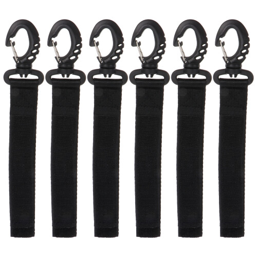 42Pcs Boat Paddle Safety Leash Elastic Nylon Rope Black