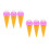 6Pcs PVC Fake Ice Cream Cone Models Rosy Decor Props 10