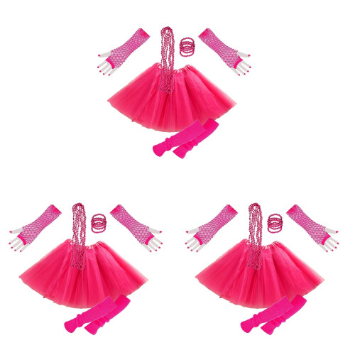 3Ud Accesorios Cosplay Rosy 80S Guantes Red Collar 1
