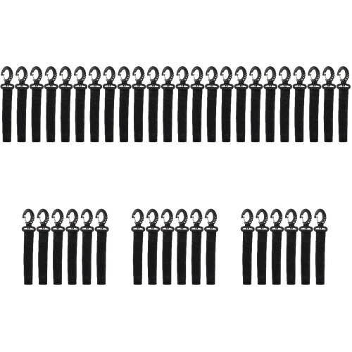 42Pcs Boat Paddle Safety Leash Elastic Nylon Rope Black 2