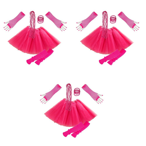 3Ud Accesorios Cosplay Rosy 80S Guantes Red Collar 2