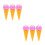 6Pcs PVC Fake Ice Cream Cone Models Rosy Decor Props 5