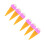 6Pcs PVC Fake Ice Cream Cone Models Rosy Decor Props 6