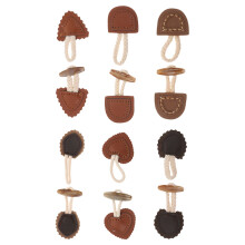 24Pairs Assorted Resin Toggle Buttons for Coat DIY Sewing and Jackets