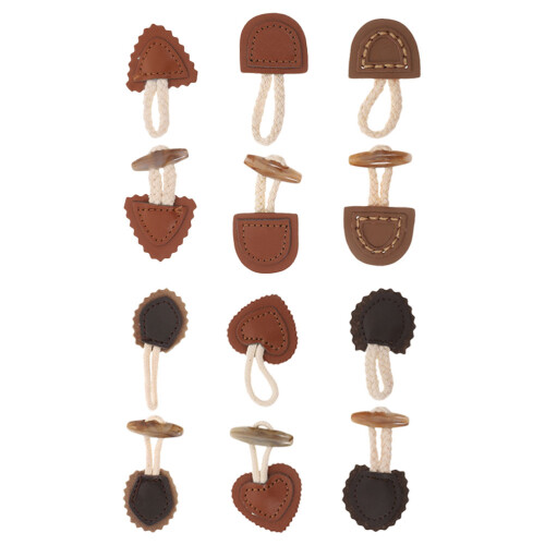 24Pairs Assorted Resin Toggle Buttons for Coat DIY Sewing and Jackets