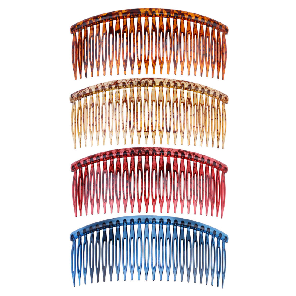 Totority Unisex 8Pcs Resin Teeth Hair Combs Assorted Colors Durable Hair Accessories