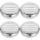4Pcs Loud Motorcycle Horn Cover Silver Plastic Grill Replacement 7