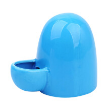 2Pcs Automatic Pet Feeder and Water Bowl Blue for Small Pets Feeding