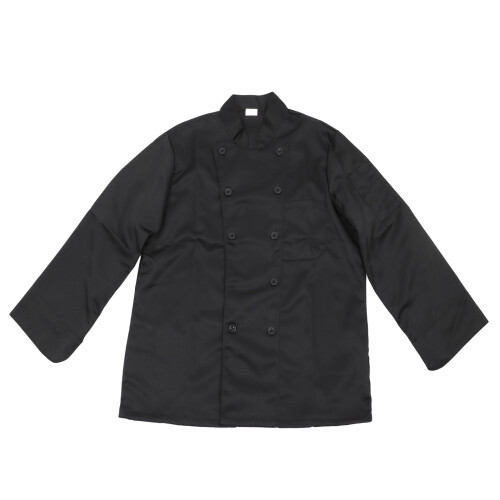 Kochuniform Herren Schwarz Langarm Baumwolle XXL 2