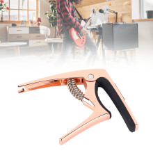 Metall 3-in-1 Gitarrenklemme für Akustik-, Elektro- und Ukulelengitarren, Roségold
