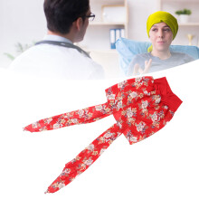 Elegantes Blumen-Polyester-Haarband Turban für Damen – Rot, Reisetauglich