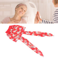copricapo morbido per chemioterapia, turbante da donna con stampa floreale, foulard rosso