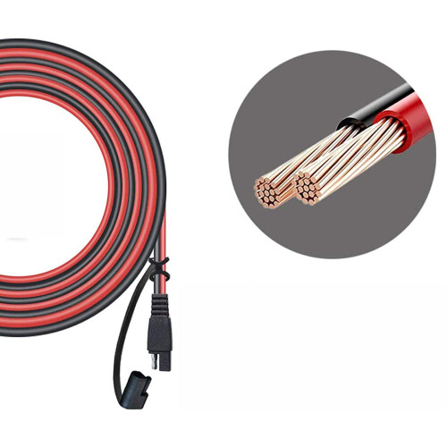 Καλώδιο επέκτασης Sae Universal Connector 16Awg 25Feet Sae, αδιάβροχο καπάκι σκόνης, ενισχυμένο 2