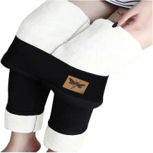 Fleece leggings voor dames met hoge elastische tailleband, makkelijk te combineren, super rekbare, warme thermobroek, verdikte, zachte sherpa