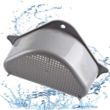 Environment-friendly Plastic Sink Basket, Triangle Design for Space-saving Drain Shelf, Easy to Install & Detach, Multifunctional Food Catcher &