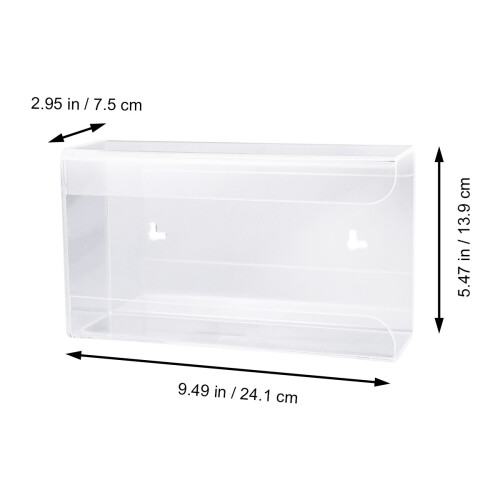 2Stk Durchsichtige Handschuhorganizer Wandspender Mit Design