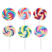 18Stk Große Fake Lollipops Aus Weichem Ton DIY Deko Für Kinder