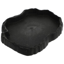 3Stk Schwarze Reptilien Futter- Und Trinkschale Mit Glatter Oberfläche