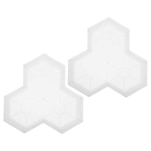 4Stk Wiederverwendbare Pflastersteinform Ahornblatt Kunststoff Weiß