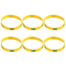 12Ud Brazaletes Deportivos Multicolor En Silicona Para Países