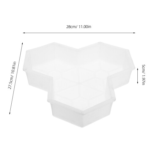 4Stk Wiederverwendbare Pflastersteinform Ahornblatt Kunststoff Weiß 1
