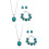 2Ud Turquesa Verde Joyería Collar Pendientes Brazalete 7