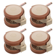 20Stk Durable Beige Lenkrollen Mit Bremse Für Möbel Babybett