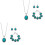 2Ud Turquesa Verde Joyería Collar Pendientes Brazalete 3